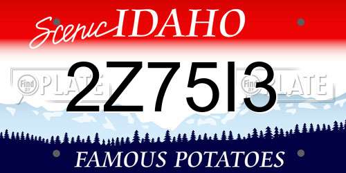 2Z75I3 Idaho License Plate
