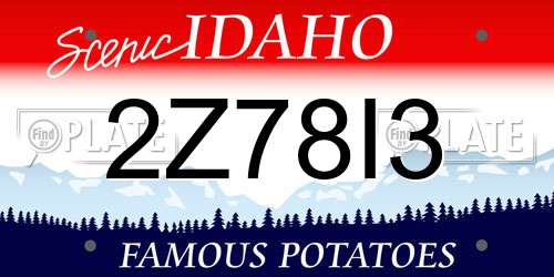 2Z78I3 Idaho License Plate