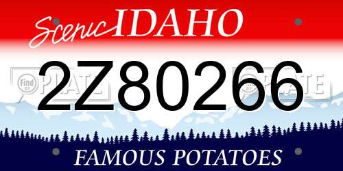 2Z80266 Idaho License Plate