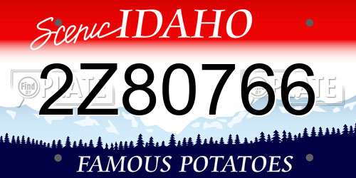 2Z80766 Idaho License Plate