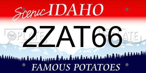 2ZAT66 Idaho License Plate