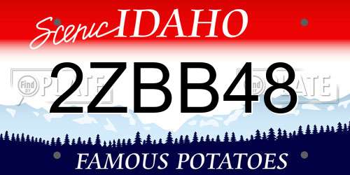 2ZBB48 Idaho License Plate