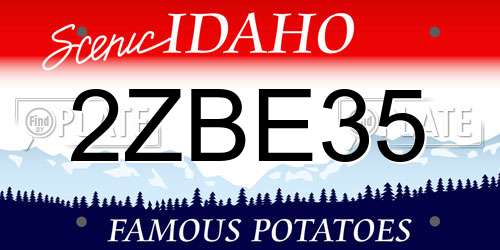 2ZBE35 Idaho License Plate