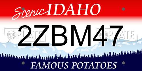 2ZBM47 Idaho License Plate