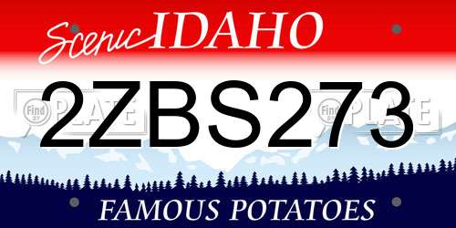 2ZBS273 Idaho License Plate