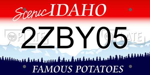 2ZBY05 Idaho License Plate