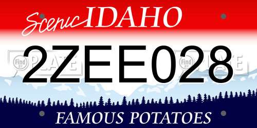 2ZEE028 Idaho License Plate