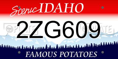 2ZG609 Idaho License Plate