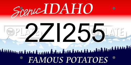 2ZI255 Idaho License Plate