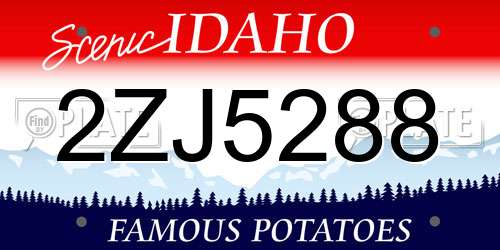 2ZJ5288 Idaho License Plate