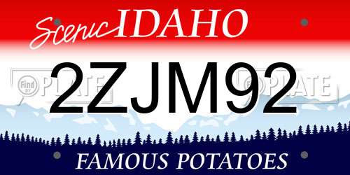 2ZJM92 Idaho License Plate