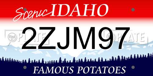 2ZJM97 Idaho License Plate