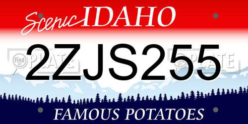 2ZJS255 Idaho License Plate
