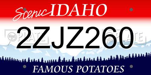 2ZJZ260 Idaho License Plate