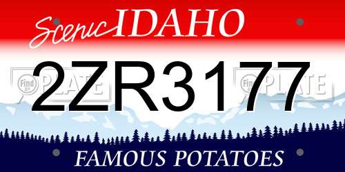 2ZR3177 Idaho License Plate