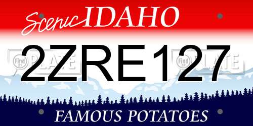 2ZRE127 Idaho License Plate