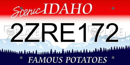 2ZRE172 Idaho License Plate