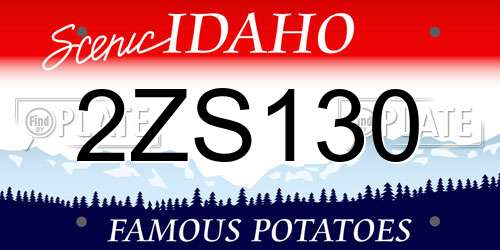 2ZS130 Idaho License Plate