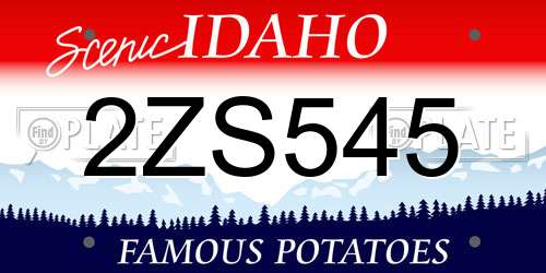 2ZS545 Idaho License Plate