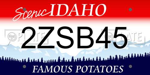 2ZSB45 Idaho License Plate