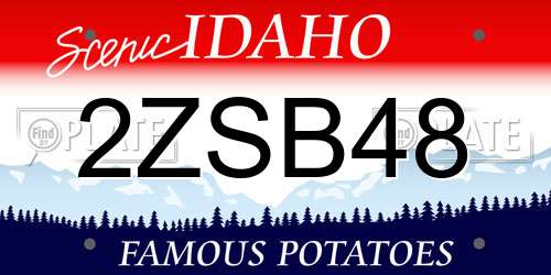 2ZSB48 Idaho License Plate