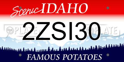 2ZSI30 Idaho License Plate