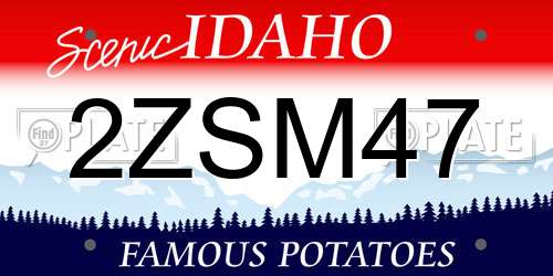 2ZSM47 Idaho License Plate
