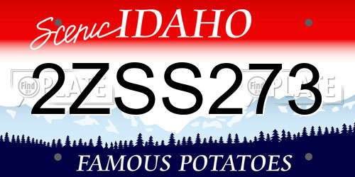 2ZSS273 Idaho License Plate