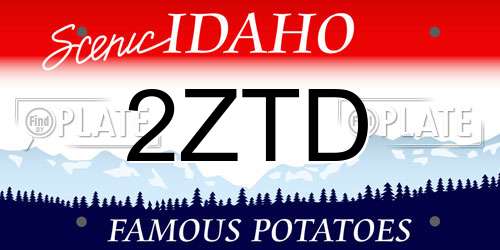2ZTD Idaho License Plate