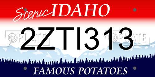 2ZTI313 Idaho License Plate