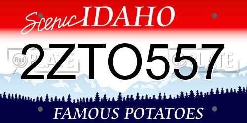 2ZTO557 Idaho License Plate