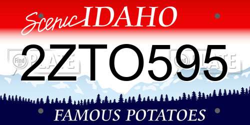 2ZTO595 Idaho License Plate