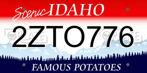 2ZTO776 Idaho License Plate
