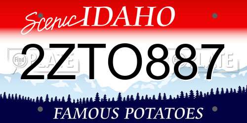 2ZTO887 Idaho License Plate