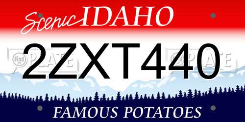 2ZXT440 Idaho License Plate