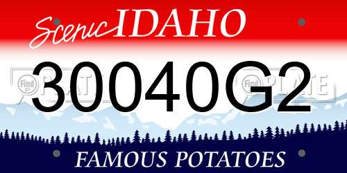 30040G2 Idaho License Plate