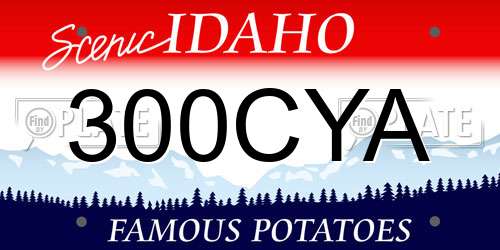 300CYA Idaho License Plate