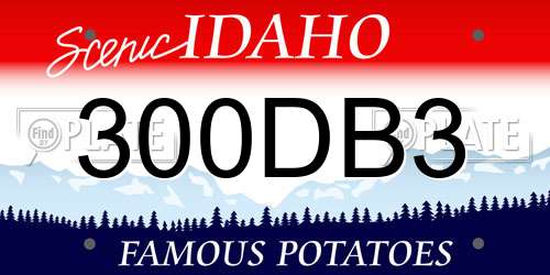 300DB3 Idaho License Plate