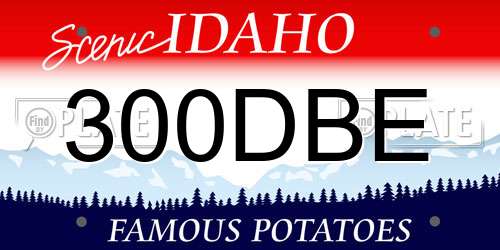 300DBE Idaho License Plate