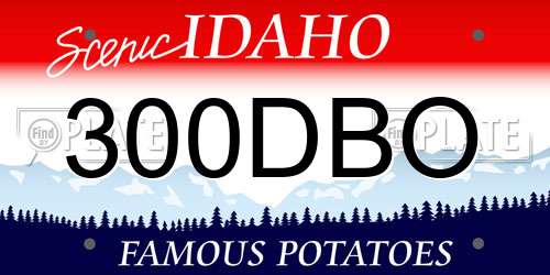 300DBO Idaho License Plate