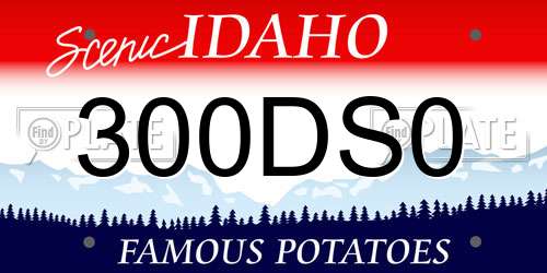 300DS0 Idaho License Plate