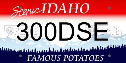 300DSE Idaho License Plate