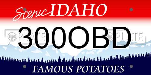 300OBD Idaho License Plate