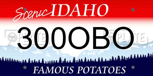 300OBO Idaho License Plate