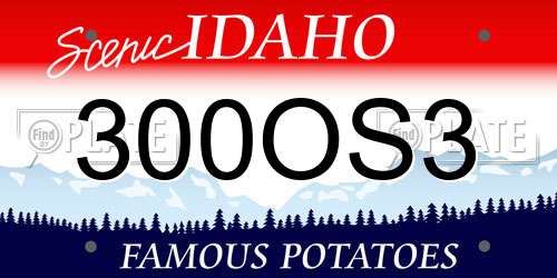 300OS3 Idaho License Plate