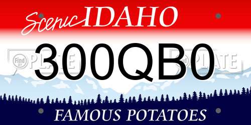 300QB0 Idaho License Plate