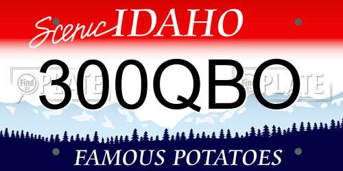 300QBO Idaho License Plate