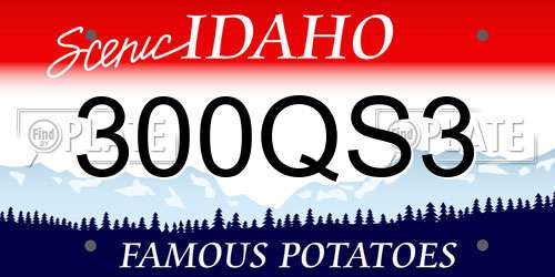 300QS3 Idaho License Plate