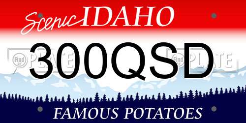 300QSD Idaho License Plate