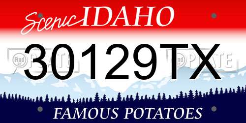 30129TX Idaho License Plate